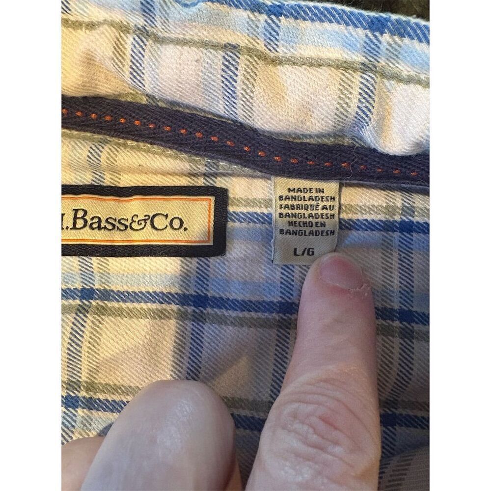 *3/$15 GH Bass Men's Plaid Long Sleeve Button-Up Shirt Size L Multicolor - Picture 7 of 8